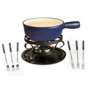 Swissmar Lugano 9 Piece Fondue Set, Deep Blue