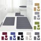 thumbnail image 1 of Juego de 4 alfombras de baño Bixock: antideslizantes, ultrasuaves y absorbentes para baño, ducha e inodoro. Secado rápido y lavables a máquina. Gris oscuro., 1 of 8