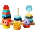 thumbnail image 1 of Día Internacional del Niño Regalo del Día del Niño, juego de juguetes Montessori, forma de clasificación, forma de apilamiento, juego de clasificación de colores, juguete apilable, adecuado para niños mayores de 3 años brillar Electrónica, 1 of 5