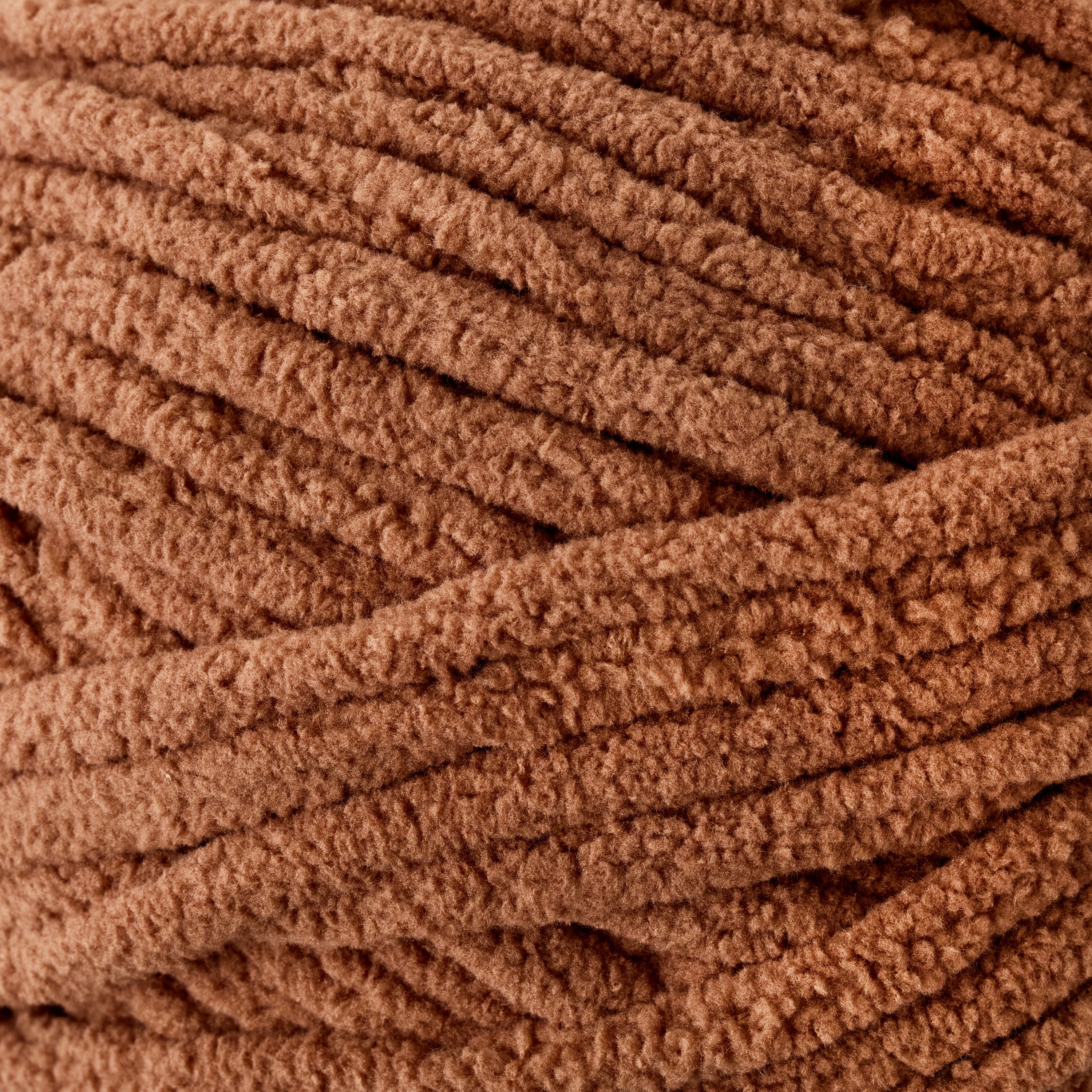 Mainstays Cozy Chenille Yarn, 220 yd, Toffee, 100% Polyester, Bulky, Pack of 4
