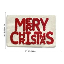 Christmas Decor Qwtwty Christmas Welcome Mat with Gingerbread Man And Snowman Designs Holiday Entryway Floor Rug for Front Door Porch Indoor Outdoor Decor