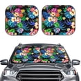thumbnail image 2 of Balery Colorful Flowers Parasol para parabrisas de coche de 2 piezas | Parasol plegable para parabrisas delantero de coche para la mayoría de sedanes-Large, 2 of 6