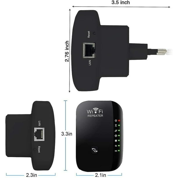 Répéteur WiFi amplificateur WiFi Puissant 2.4GHz WiFi Range Extender sans  Fil Booster (répéteur sans Fil à 2 Ports Ethernet/4 antennes/routeur/Mode  AP, Plug and Play, WPS) : : High-tech