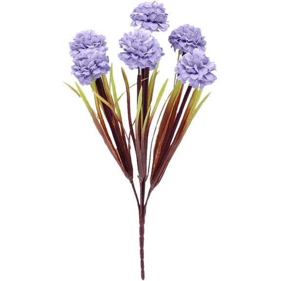 Terracotta Faux Silk Mums Artificial Flowers, 1 Pc Bulk Fake Small Mini Chrysanthemums with Stems for DIY Wedding Centerpieces Floral Arrangements Vase Fillers Home Decorations, 12.99", Light Blue