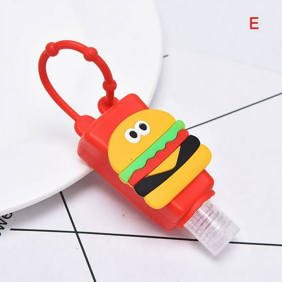 1 Pce Support de Bouteille de Désinfectant pour les Mains en Silicone Drôle pour Fruits et Aliments pour Bain et Douche de Bébé Portable