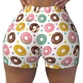 thumbnail image 2 of Balery Colorful Donuts Pantalones cortos de entrenamiento estampados para mujer, sin costuras, ajustados, para gimnasio, yoga, correr, deportes, ejercicio activo, fitness.-Medium, 2 of 8