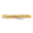 thumbnail image 5 of 14K Yellow Gold Ring Band Wedding Polished Twisted , Size 7, 5 of 5