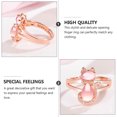 thumbnail image 3 of MasteelfCA 1PC Pink Crystal Cat Ring Stylish Rhinestone Inlaid Ring Female Ring (Rose Gold), 3 of 7