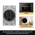 thumbnail image 2 of ENERGETIC 50A, 125/250V, NEMA 14-50R, Standard Size Thermoplastic PA Single Flush Mount, Industrial Receptacle Outlet, Black, 3-Pole, 4 Wire (1-Pack), 2 of 14