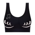 thumbnail image 4 of AINIYS Breathable Everyday Bras Wireless Seamless Soft Cup Bra Wide Straps Sports Yoga Bra Bralette Lift and Support Push-Up Bra No Underwire T-Shirt Bra Cleavage Bra Women's Black XXXXL, 4 of 6