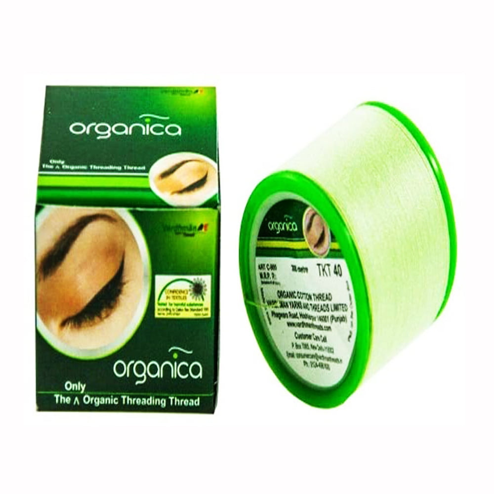 Organica Organic Cotton Eyebrow Threading Thread 2 Spool x 300 M 