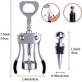 thumbnail image 4 of Sacacorchos de ala con tapón de botella, abridor de botellas de primera calidad, abridor de corcho y tapón de botella para amantes del vino y camareros, 4 of 5