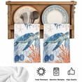 thumbnail image 5 of Sea Turtle Coastal Kitchen Towels Set of 2, Blue Red Summer Beach Coral Nautical Absorbent Dish Towels for Kitchen, Microfiber Hand Towel, Quick Drying Tea Towel for Cleaning Decorative Dishcloths, 5 of 7