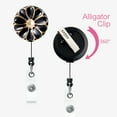 thumbnail image 6 of Qinsuee Retractable Badge Holder, ID Badge Reel with Pearl, 3 Pack (Black), 6 of 7