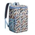 thumbnail image 1 of Colorful Abstract Geometric Cooler Backpack - 20L Insulated Leakproof Lunch Bag, Plaid Stripes, 1 of 6