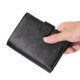 thumbnail image 2 of Cartera de cuero para hombre, de cuero artesanal y elegante con tapa negro Sunnimix Billetera para hombre, 2 of 7