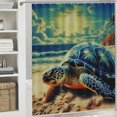 thumbnail image 6 of Fenyluxe Turtle Shower Curtain Set, Chic Modern Bathroom Decor with Hooks, Polyester Fiber Bathroom Shower Curtain for Bathroom 36"x72, 6 of 7