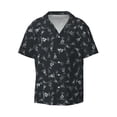 thumbnail image 5 of Daiia Wireless Antenna Icon Men's Linen Shirts Short Sleeve Casual Shirts Button Down Shirt for Men Beach Summer Wedding Shirt-4X-Large, 5 of 6