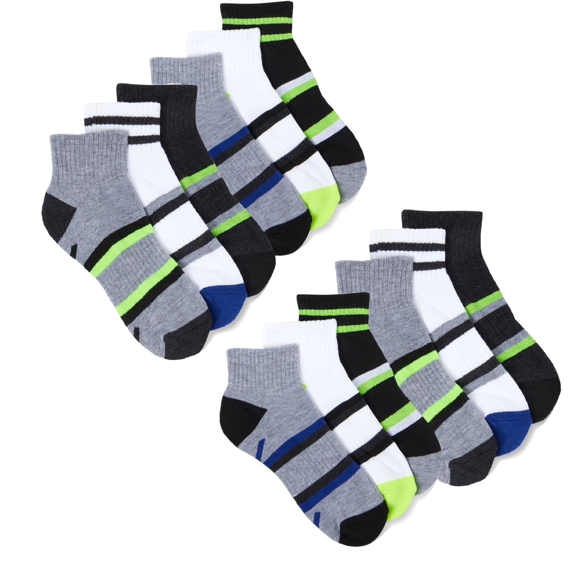 The Childrens Place Boys Big 6 Pack Novelty Graphic Ankle Socks