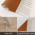 thumbnail image 6 of Burnt Orange Ombre Bathroom Rug 2'x3', Modern Gradient Abstract Art Low Profile Front Entryway Rug with Tassels, Woven Cotton Washable Kitchen Mat Carpet for Foyer Bedroom Back Door Decor, 6 of 9