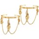 thumbnail image 1 of Metal Armlet Women Bracelet Anniversary Golden Alloy Decoration 2Pcs, 1 of 5