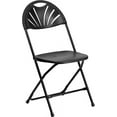 thumbnail image 4 of Fan Back Plastic Folding Chairs, Black, 8 Pack, 4 of 10