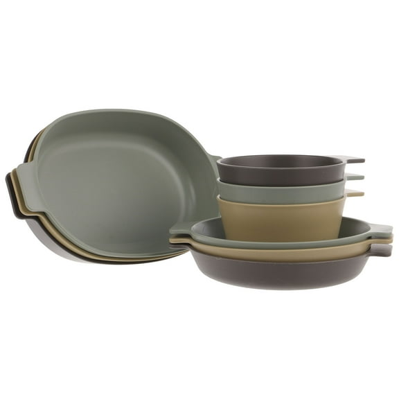 Worgeous Picnic Plastic Dinnerware Durable Easy to Clean Assorted Color 1 Set