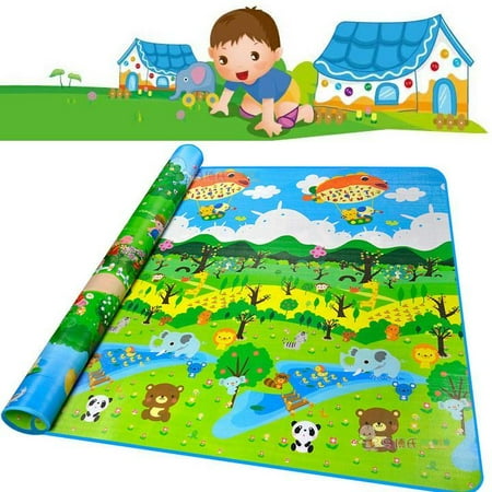 Baby Crawling PlayMat Kids Childrens Baby Toddlers Floor Game PlayMat 200x180x0.5cm