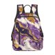 thumbnail image 1 of Disketp Purple Gold Marble Swirls Mochila Ligera e Impermeable, Mochila de Día Resistente para Viajes, Senderismo y Uso Diario para Hombre y Mujer, 1 of 7