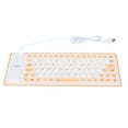 thumbnail image 2 of Silicone Keyboard, Fully Sealed Design, Lightweight Portable, Various Colors, Mute Button, Soft Comfortable, Waterproof Dustproof Silent, 85 Keys, USB for PC, 2 of 7