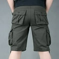 thumbnail image 4 of MIUOWANP Oversized Men's Casual Cotton Loose Fit Cargo Shorts with Multi Pocket Fashion Trend Solid Color Wide Leg Short Size XL(8)Army Green, 4 of 4