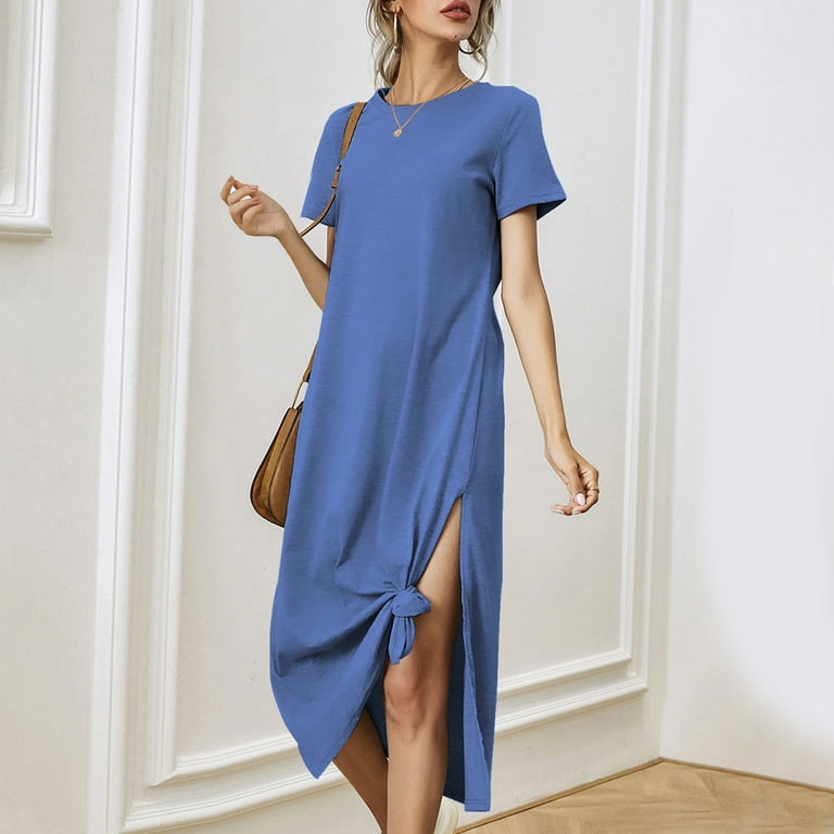 Ankle length t shirt dress on sale