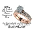 thumbnail image 6 of Nana Lab Created CVD Diamond 6.5mm 3/8ctw Cluster Engagement Ring 10kt Rose Gold Size 8.5, 6 of 7