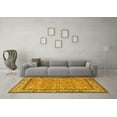 thumbnail image 3 of Ahgly Company Machine Washable Indoor Round Persian Yellow Traditional Area Rugs, 7' Round, 3 of 4