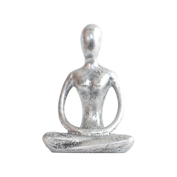 Estatua de yoga de resina, adorno espiritual para estantería, decoración coleccionable para meditación y yoga. pensar