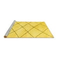 thumbnail image 2 of Ahgly Company Machine Washable Indoor Rectangle Solid Yellow Modern Area Rugs, 5' x 7', 2 of 4