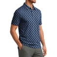 thumbnail image 3 of GENTS BLISS Golf Men Shirts Short Sleeve Shirts for Men Floral Print Men Polo Shirts, 3 of 12