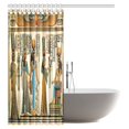 thumbnail image 2 of MYPOP Old Egyptian Papyrus Depicting Queen Nefertari with Historical Empire Artwork Fabric Bathroom Set with Hooks, 60 X 72 Inches, 2 of 3
