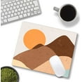 thumbnail image 2 of Mouse Pad, Mountain Sunrise Mouse Pad, Square Boho Mouse Mat Waterproof Mousepad Non-Slip Rubber Base Mouse Pads for Office Laptop, Modern Abstract Art, 2 of 5