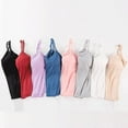 thumbnail image 3 of Womens Camisole Tops With Built In Bra V Neck Vest Padded Slim Tank Tops Soft, 3 of 5