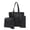 Black, variant on Joyioe Women 4 Piece Handbag Set PU Leather Tote Crossbody Wallet Shoulder Bags Purse Gift
