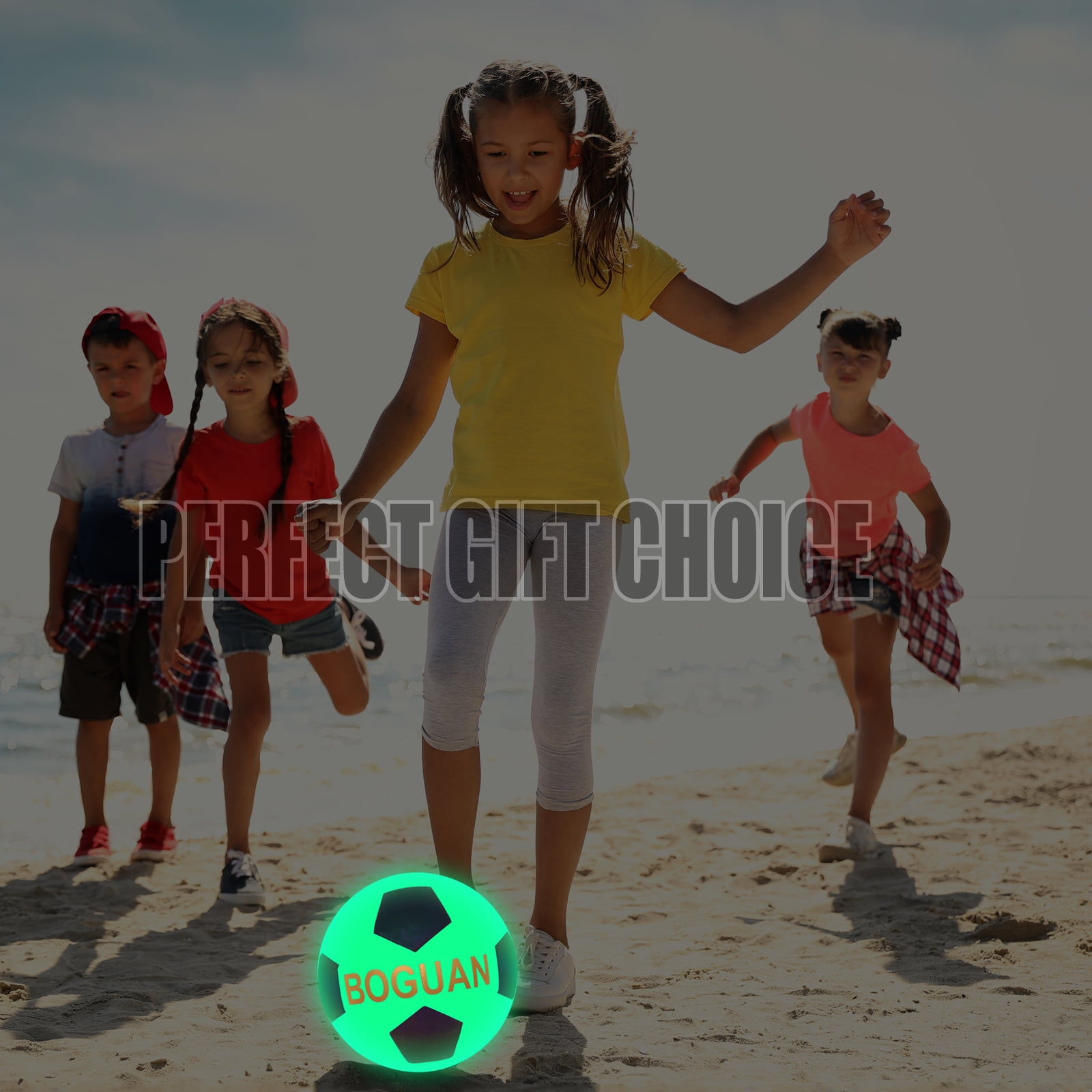 Glow in The Dark Soccer Ball Size 5 -Extra Pump and Needles - Holographic Reflective Balls Perfect Gift Choice for Men,Women,Adults,Teen Boy and Gilrs-Indoor/Outdoor Training