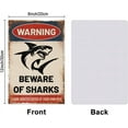 thumbnail image 4 of "Warning Beware Of Sharks" Metal Warning Shark Tin Sign 12x8in/30x20cm Funny Sarcastic Metal Tin Sign Danger Swmming Wall Decor DIY, 4 of 7
