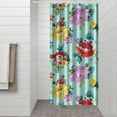 thumbnail image 3 of Waterproof Pioneer Shower Curtain 36x72 Inch Polyester Unique Colorful Floral Shower Curtain for Bathroom Hotel Home Decor with 7 Plastic Hooks, 3 of 5