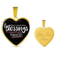 thumbnail image 4 of When I Count My Blessings Heart Pendant Necklace, 4 of 11