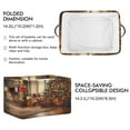 thumbnail image 3 of Square Storage Basket 14.2*10.2*8.3 Inch One Sizex1 Shelf Basket Open Home Storage Bins Bedroom Storage Basket Closet Storage Stylish Decor Christmas Fireplace Picture, 3 of 9