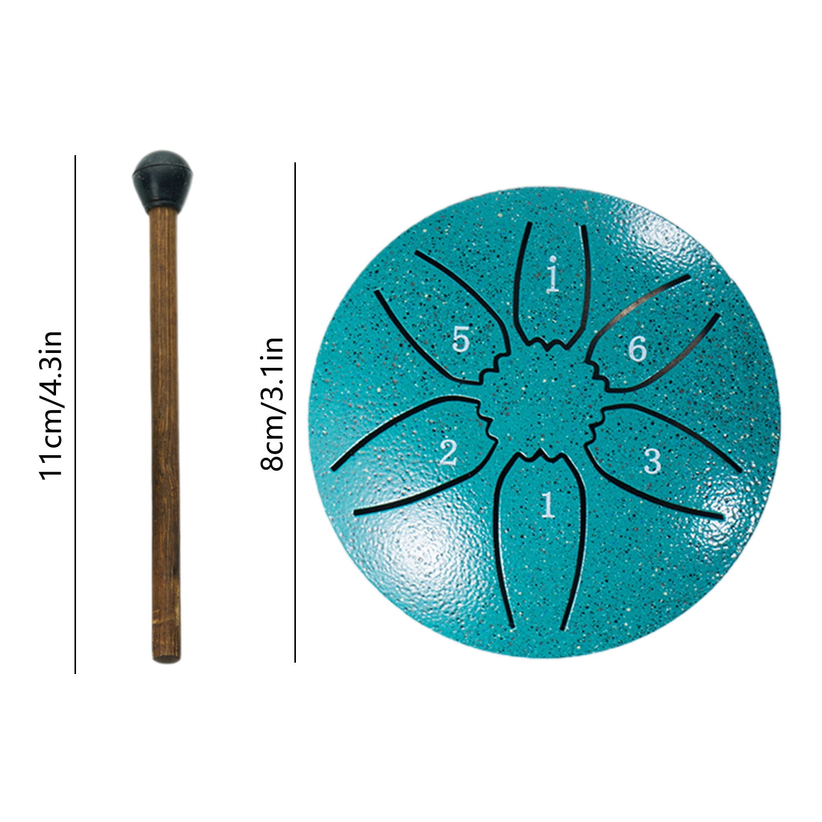 Fufafayo 3Pcs Rain Drum For Outside, 3 Inches 6 Notes Mini Steel Tongue Drum, Waterproof Garden Chime Instrument, Percussion Gift For Family Friend, Meditation MusicToyFor Bedroom Living Room