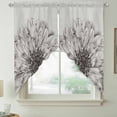 thumbnail image 2 of Vintage Spring Floral Swag Curtains for Kitchen/Bedroom/Living Room, Elegant Flowers Retro Art Scalloped Curtains 63 Inch Long, Rod Pocket Window Swag Topper Curtains Valances 2 Panels Set 36"x63", 2 of 8