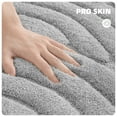thumbnail image 3 of PABUBE Textured Gray Microfiber Bathroom Rug, 20"x30", Soft and Absorbent Bathroom Mat, Non-Slip, Machine Washable, Quick Dry Floor Carpet for Shower or Tub, 3 of 8