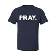 thumbnail image 2 of Wild Bobby Pray. Inspirational/Christian Men Graphic Tee, Navy, Medium, 2 of 5